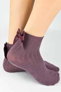 BAVLNĚNÉ PONOŽKY S MAŠLÍ SB145 fialová 31-34