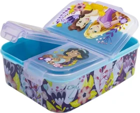 STOR Multi Box na svačinu Disney princezny / Box na svačinu / 3 přihrádky / bez BPA (82020)