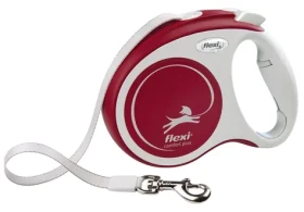 FLEXI Vodítko Comfort Plus M červené / Pásek 5 m / Samonavíjecí / Pro psy do 25 kg