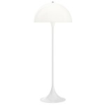 Louis Poulsen Stojací lampa Panthella Opal White, bílá barva, kov, plast