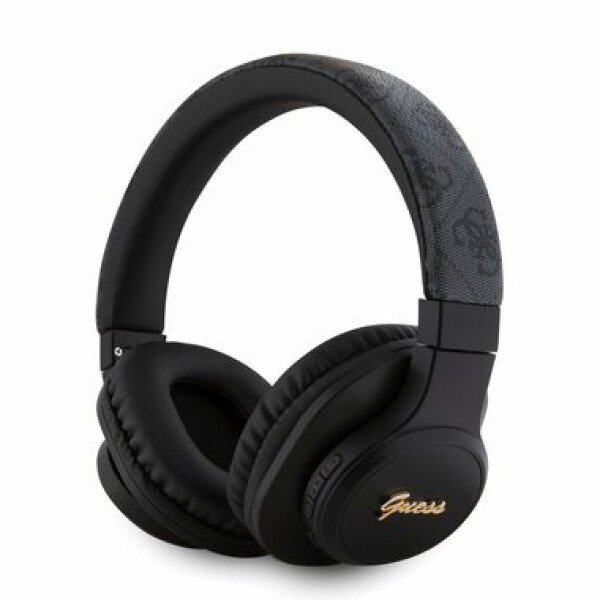 Guess PU Leather 4G Tone on Tone Script Logo Stereo Headphone černá / Blutetooth 5.3 / výdrž až 32 hod. (57983118817)