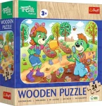 Trefl - Puzzle - Dřevěné puzzle Treflíci: Seznamte se s rodinou