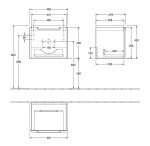 VILLEROY & BOCH - Subway 2.0 Umyvadlová skříňka, 49x42x38 cm, 1 zásuvka, Glosy White A68510DH