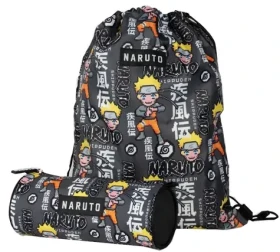 CUREPINK Set batoh a penál Naruto / Barelový penál na tužky / Motiv postav Naruto (97BW1BNAREPM)