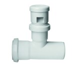 Přivzdušňovací hlavice DN40 Plast Brno bílá polypropylen AVPO440 AVPO440