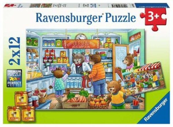 Ravensburger Medvědi na nákupu/ 2 x 12 dílků