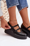 Dámské polobotky na platformě s pásky Černé Jesivelle 38