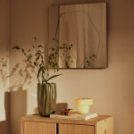 Ferm Living Kameninová váza Nium Dark Sage 23 cm, zelená barva, keramika