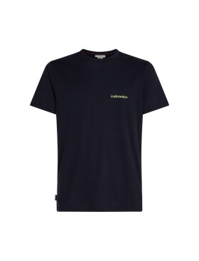 Pánské merino tričko s krátkým rukávem ICEBREAKER Mens 150 Tech Lite SS Tee IB Wordmark, Midnight Navy velikost: M