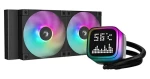 DeepCool LP240 černá / Komplet vodního chlazení / 2x 120mm / ARGB / LED displej / 2400 RPM (R-LP240-BKMSNC-G-1)