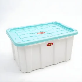 DOLONI Úložný box 109 l bílý / Úložný box / Objem 109 l / 74 x 51 x 38 cm / Uzavíratelný (01572)