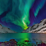 Nástěnný poznámkový kalendář 2026 NOTIQUE - Polární záře, 30 x 30 cm - BEZ ČEŠTINY