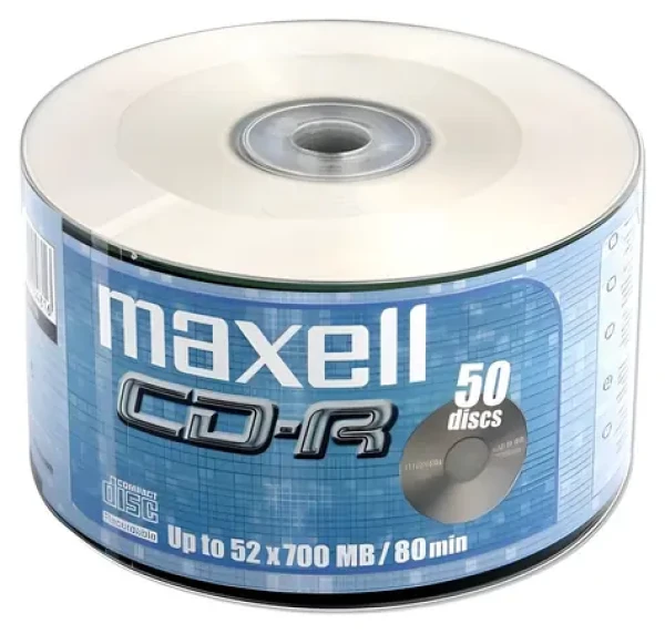 Maxell CD-R 700MB / Optický disk / 52x / 80 min / Shrink 50 ks (MX624036)