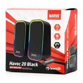 Marvo Havoc 20 černá / Reproduktory / 2.0 / 6W / RGB podsvícení / 3.5mm + USB napájení (SG-285 BK)