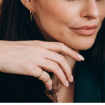 LUNICA Stříbrný midi prsten GOLD 0437