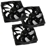 Noiseblocker NB-eLoop Fan B14-PS Black Edition 3ks / 140mm / 24.28 dB @ 1200 RPM / 83.93 CFM / 4-Pin PWM (LUBU-040)