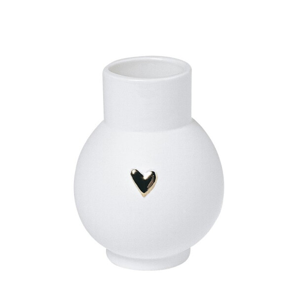 Räder Porcelánová vázička Ball Gold 9 cm, bílá barva, porcelán