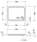 DURAVIT - D-Code Sprchová vanička 100x80 cm, alpská bílá 720106000000000