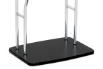 Němý sluha, výška 108 cm, MDF - černý matný lak, kov - chrom, nosnost 5 kg