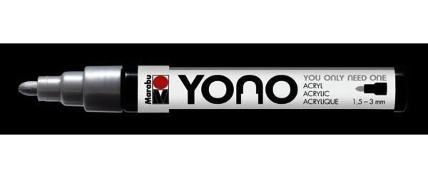 Marabu YONO akrylový popisovač 1,5-3 mm - stříbrný