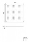STEINBERG - 390 Hlavová sprcha, 45x45 cm, nerez 390 6412