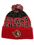 Outerstuff Dětská zimní čepice Ottawa Senators NHL Puck Pattern Cuffed