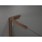 MEXEN/S - Velar L sprchový kout, posuvné dveře 90 x 110, transparent, růžové zlato 871-090-110-03-60
