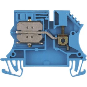 W-Series, Neutral conductor disconnect terminal, Rated cross-section: 2,5 mm&sup2;, Busbar connection, Direct mounting Weidmüller WNT 2.5 10X3, modrá, 100 ks