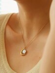 ELENYS Luna – pozlacený náhrdelník 18K žluté zlato Délka náhrdelníku: 40+5 cm / max. 45 cm
