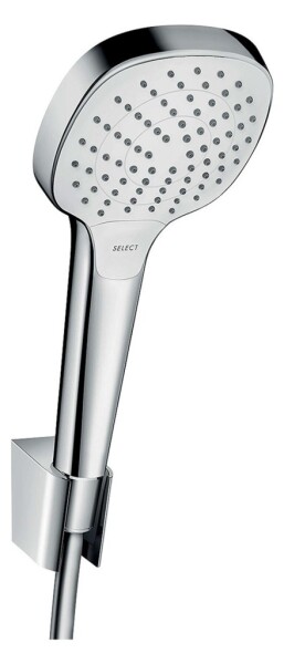 HANSGROHE - Croma Select E Set sprchové hlavice, držáku a hadice, 3 proudy, EcoSmart, bílá/chrom 28093400