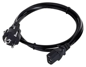 SAVIO CL-138 černá / Napájecí kabel / IEC C13 (M) - Type E (F) / 1,2 m (CL-89)