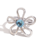 ELENYS Azure Bloom – prsten z prémiové oceli Velikost: 7 (EU: 54-56)