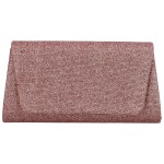 Dámské třpytivé psaníčko do ruky s klopou Bruno, růžová