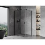 MEXEN/S - Mist-B sprchový kout dveře křídlové 80 x 95, transparent, černá 8A2T-080-095-70-00