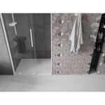 MEXEN/S - Velar posuvné sprchové dveře 90, transparent, bílá 871-090-000-01-20