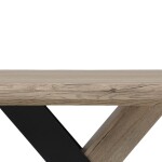 Stůl konferenční 120x60, MDF deska, 3D dekor dub san remo, kovové nohy, černý lak.