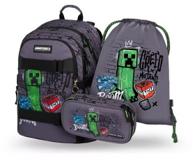 3 SET Skate Minecraft TNT: Batoh, Etue, Sáček