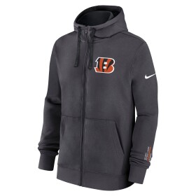 Nike Pánská mikina Cincinnati Bengals NFL Playbook Full-Zip Fleece Hoodie - Antracitová Velikost: M