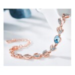 Exkluzivní náramek Swarovski Elements Gavriella, Světle modrá 17 cm + 4 cm (prodloužení)
