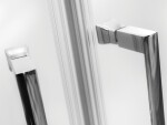 BESCO - Čtvrtkruhový sprchový kout MODERN CHROM 190 - Barva rámu - Chrom/Leštěný hliník (ALU), Rozměr A - 90, Rozměr B - 90, Rozměr C - 190, Směr zavírání - Univerzální Levé / Pravé, Výplň - Fume bezpečnostní sklo - 6 mm BO290CTVRTCG