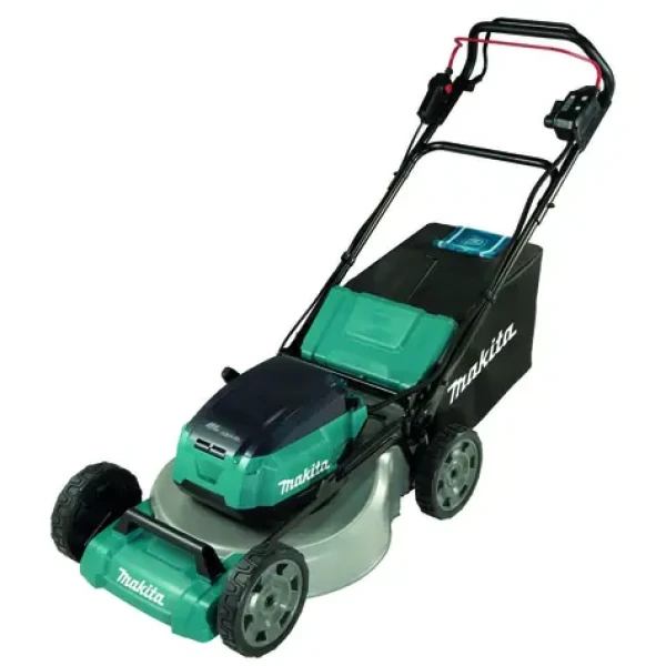 Makita DLM465Z / Akumulátorová sekačka na trávu s pojezdem / 18V x 2 / Šířka záběru 46 cm / koš 60 L / Bez aku (0088381735070)