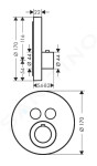 AXOR - ShowerSelect Termostat pod omítku pro 2 spotřebiče, kartáčovaný černý chrom 36723340