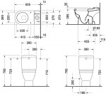 DURAVIT - Starck 3 WC kombi mísa, spodní odpad, s HygieneGlaze, alpská bílá 0126012000