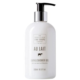SCOTTISH FINE SOAPS Koupelový a sprchový gel Au Lait - 300 ml, bílá barva, plast