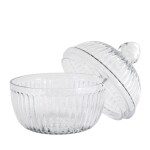 Strömshaga Skleněná dóza s víkem Edvin, čirá barva, sklo