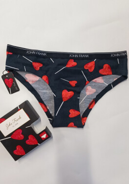 Dámské kalhotky John Frank WJFD-S127-HEART XL černá