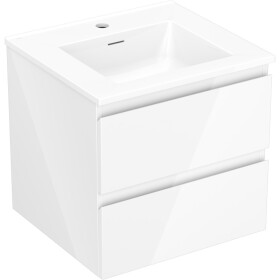 MEXEN/S - Orio koupelnová skříňka 50 cm s umyvadlem Otis, 2 zásuvky, bílá lesk 91A10-05047-2-BFF00-W18M00