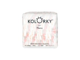 KOLORKY DAY jednorázové eko plenky květy - M (5-8 kg), 21 ks