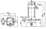 Ponorné čerpadlo HCP SS‐21AF 400V s plovákem