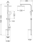 MEXEN/S - Q67 černá sprchový sloup 798676795-70